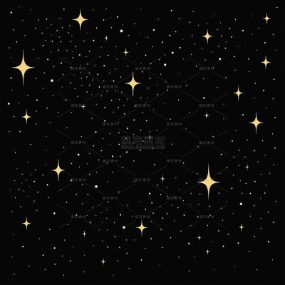 背景系列插画风发光星星背景（td)