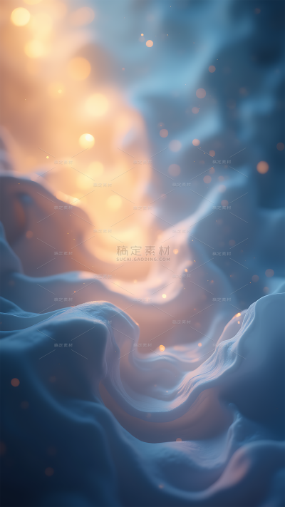 背景系列神秘感曲线丝绸暖黄光