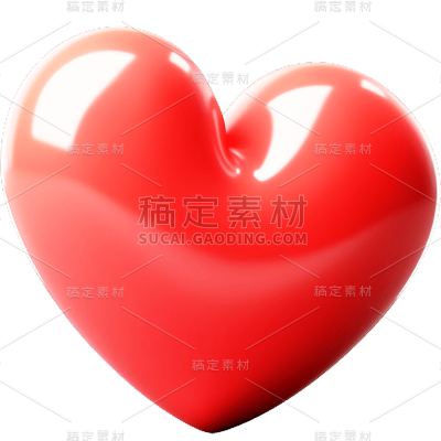 3D粉红色爱心静态贴纸