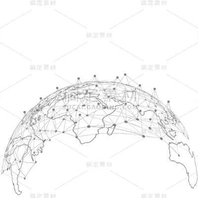 常规系列立体坐标阵世界地图通用元素素材