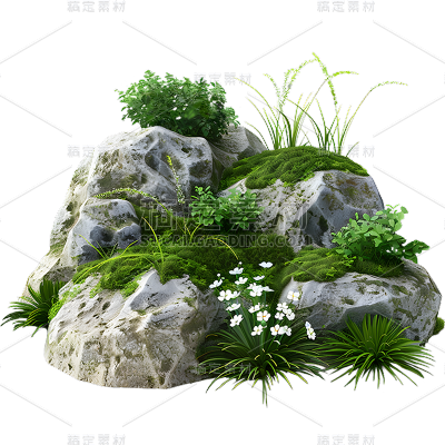 植物通用3D草丛元素素材