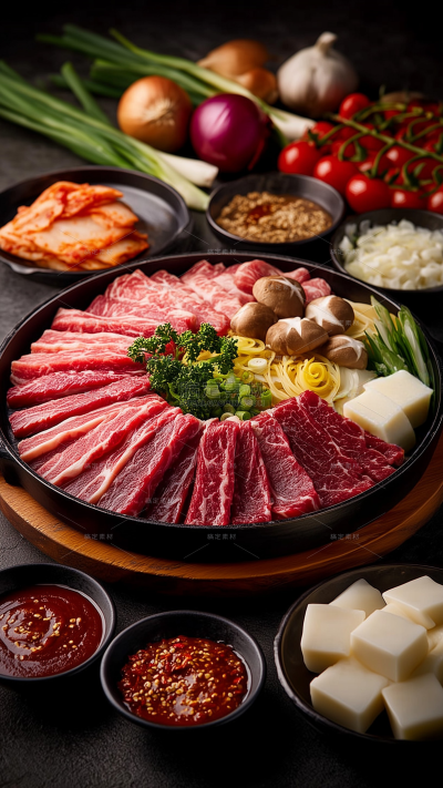 美食系列写实感美食火锅背景
