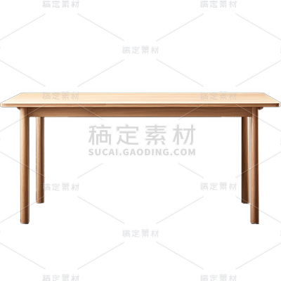 家居系列-通用-写实完整木桌元素贴纸