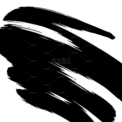 中国风系列黑色简约水墨墨迹笔画（td）