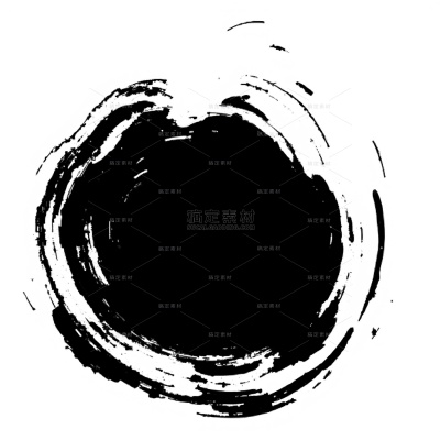 中国风系列黑色简约水墨墨迹笔画（td）