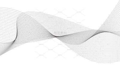 特效系列黑色抽象扭曲波浪线条元素组合（td）