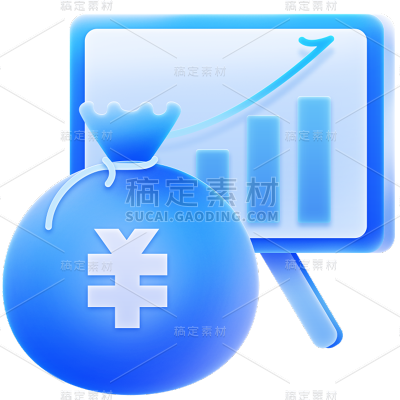 金融理财保险插画伪3D轻拟物组合元素素材