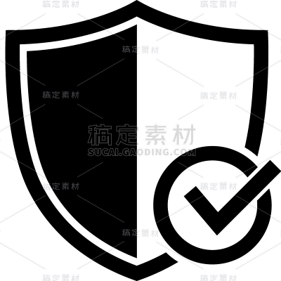 常规系列黑色矢量盾牌图标通用元素素材