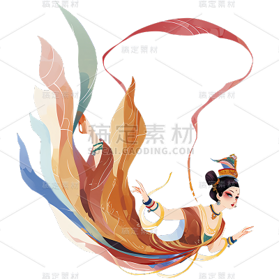 人物系列敦煌舞蹈人物
