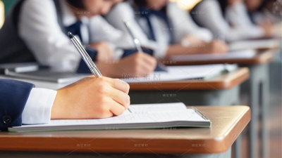 教育系列写实学生写字学习图片