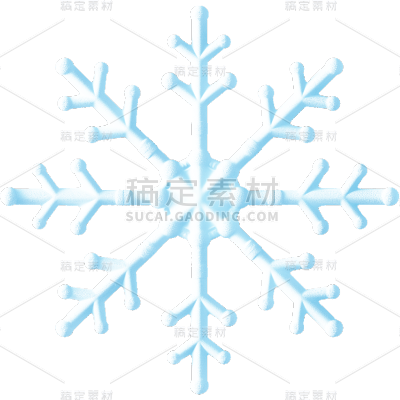 3D立体冬季雪花贴纸