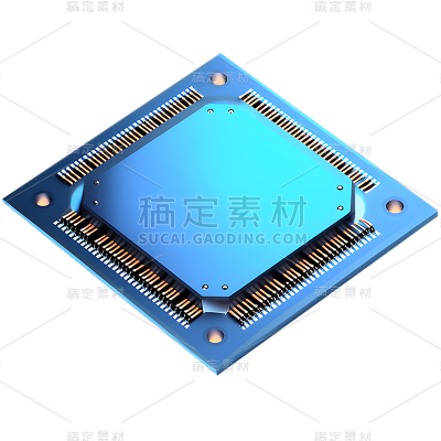 科技智能AI芯片元素