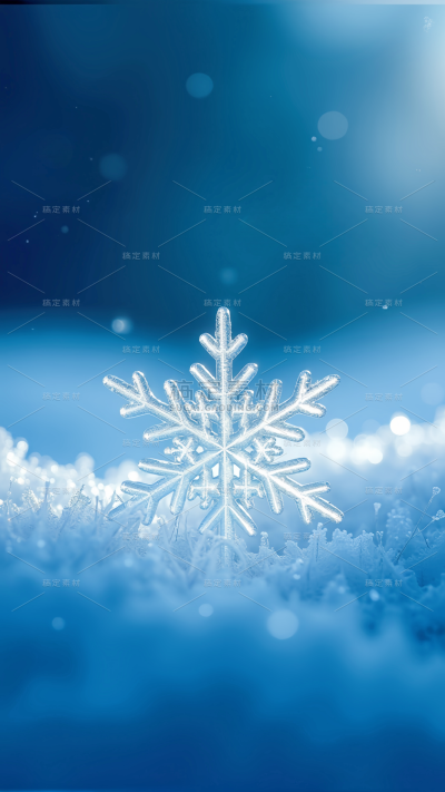 冬季节气通用雪天雪花背景