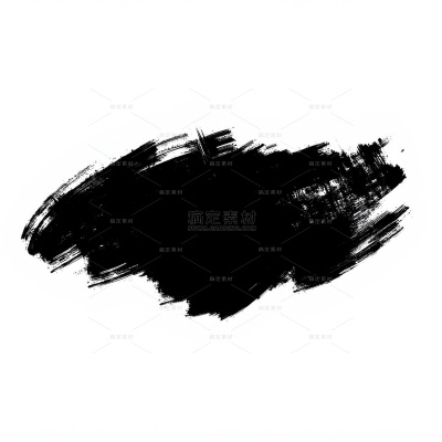 中国风系列黑色简约水墨墨迹笔画（td）