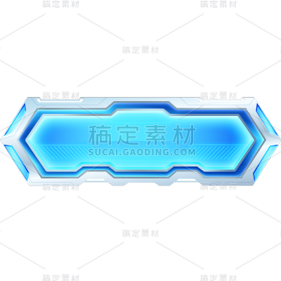 通用科技感立体感光效按钮贴纸