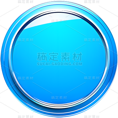 通用基础蓝色按钮免抠元素