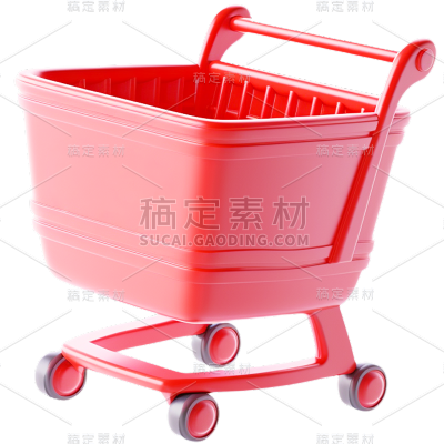 彩色购物车物品贴纸
