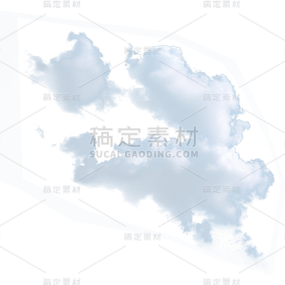 写实风格白云贴纸