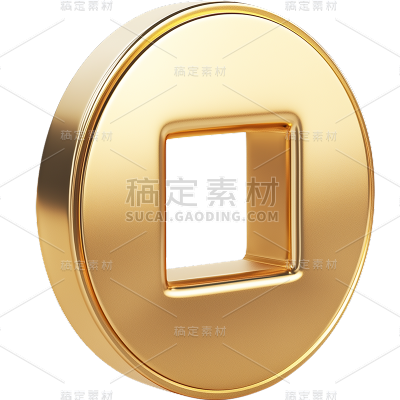 图标系列通用3D立体铜钱LOGO