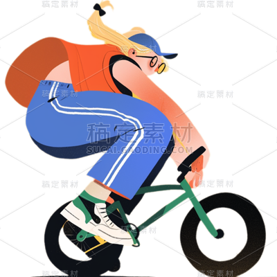 人物系列通用扁平风插画运动人物
