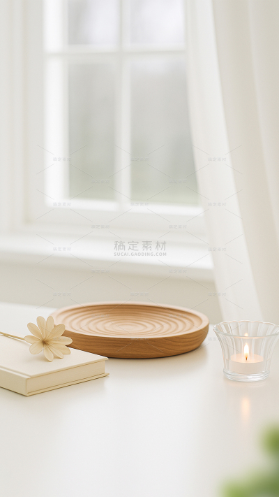 背景系列简约温馨感白色桌子展台