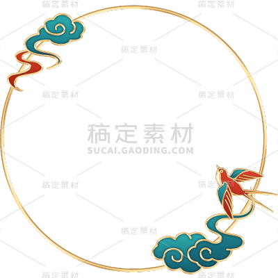 中国风通用中式边框边框角元素素材