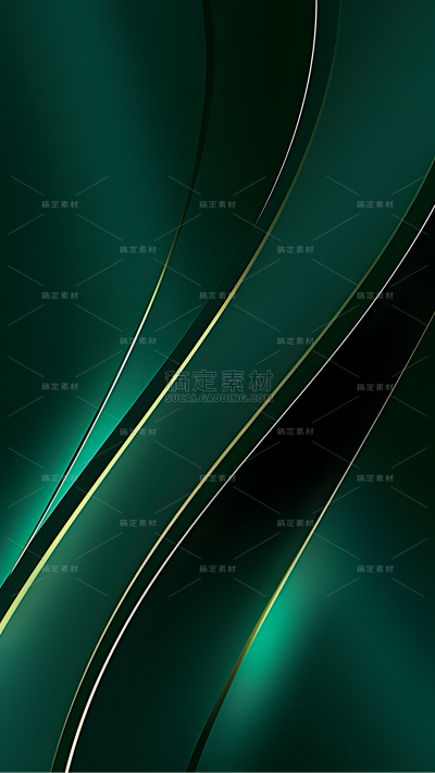 背景通用绿色光感金属商务感曲线背景图片素材