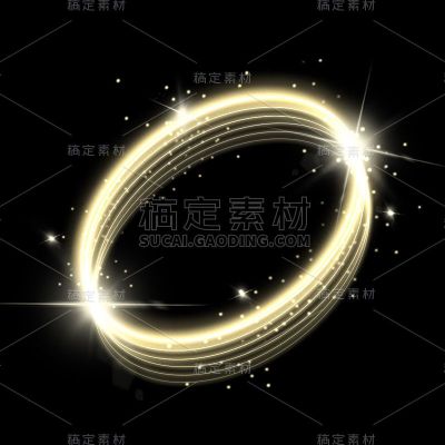 特效通用金色粒子光圈元素素材
