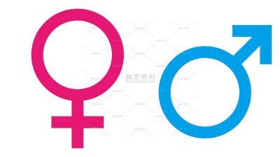 图标系列粉蓝简约风男女性别提示社会公共图标（td）