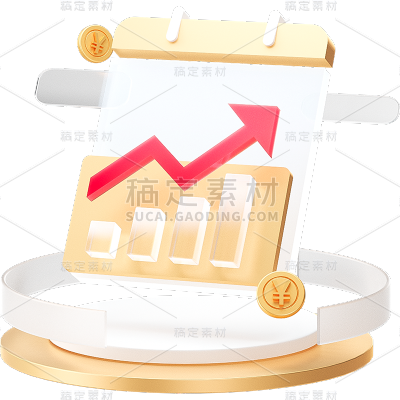金融保险科技3D立体C4D组合元素素材