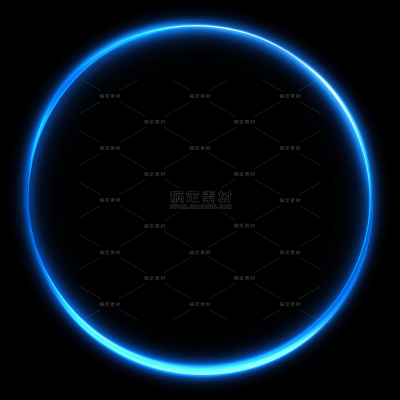 特效系列蓝色圆形光圈光效