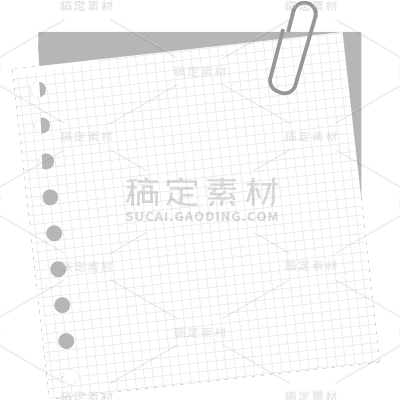 通用边框回形针夹子便签框贴纸元素素材