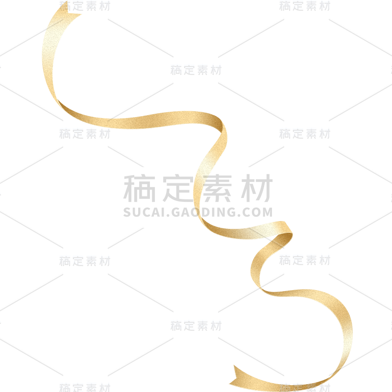 金色丝带绸带飘带