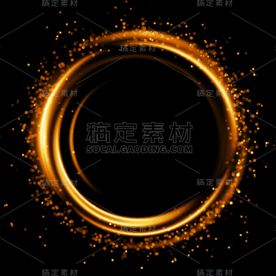 特效通用金色多层光圈元素素材