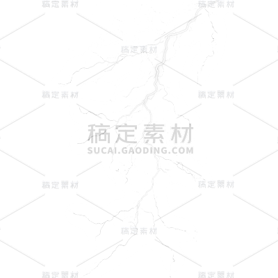 气象系列AI发光手绘白色闪电