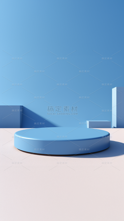 3D立体三维空间蓝色背景