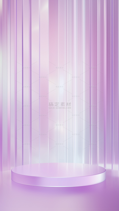 背景系列梦幻感紫色玻璃展台背景