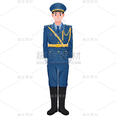 人物警察元素贴纸