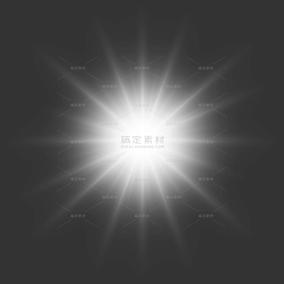 特效系列插画风发光白色光点光晕元素（td）