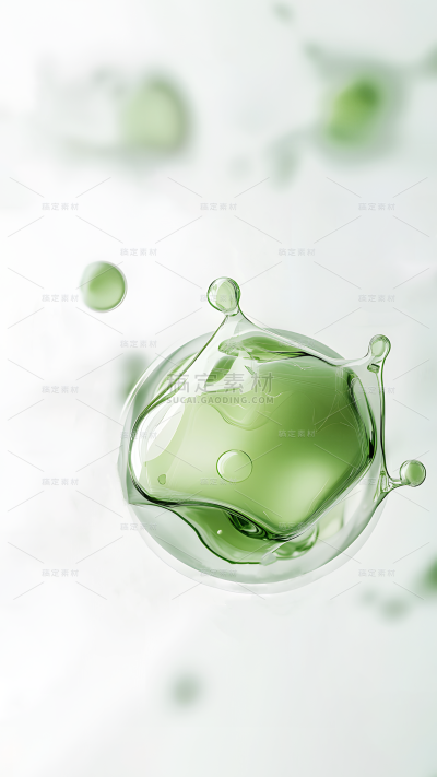 医疗系列绿色分子气泡背景