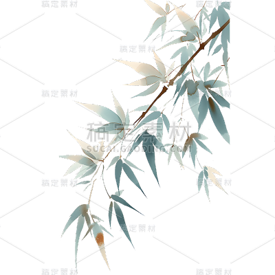植物通用插画竹子元素素材