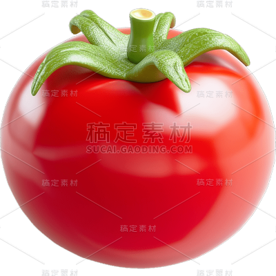 餐饮蔬菜西红柿C4D立体元素