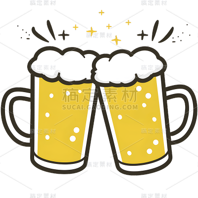 常规系列插画啤酒通用元素素材
