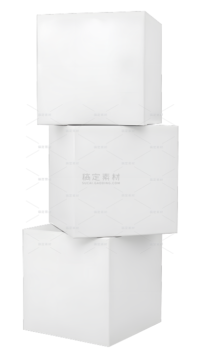 样机系列写实感白色盒子重叠（td）