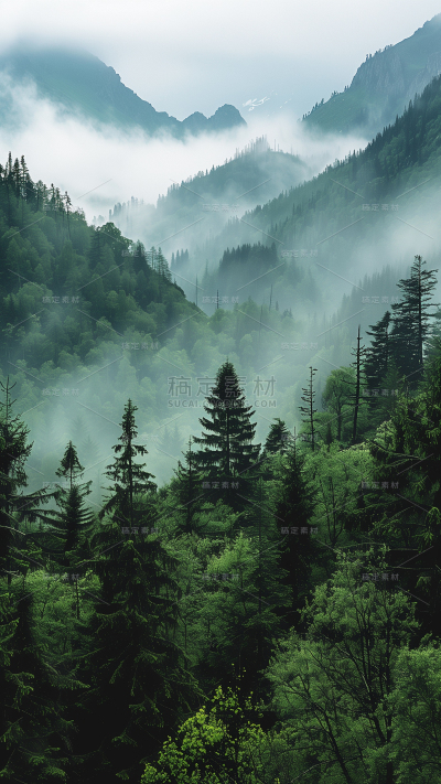 风光通用实景山脉云雾背景图片素材