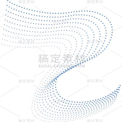 通用-波点曲线线条贴纸几何系列