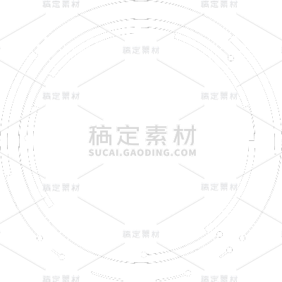 几何系列通用科技感白色圆圈元素素材
