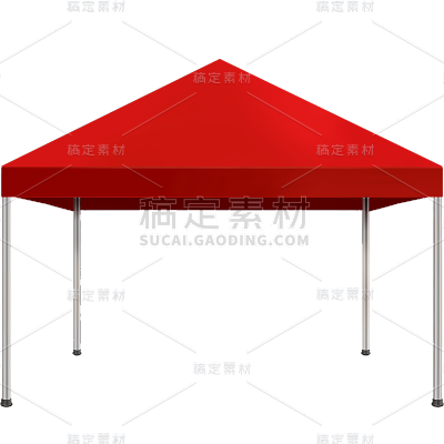 常规系列红色实景遮阳棚通用元素素材