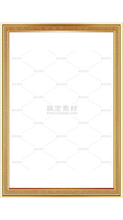 边框系列金属相框证书通用元素素材