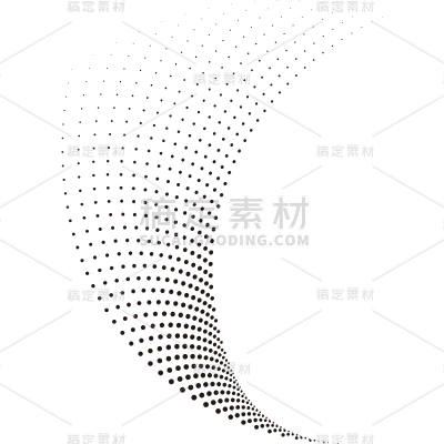 纹理通用黑色曲面波点元素素材